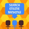 Handwriting text writing Search Engine Ranking. Concept meaning Rank at which site appears in the search engine query Royalty Free Stock Photo
