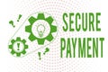 Handwriting text writing Secure Payment. Concept meaning Security of Payment refers to ensure of paid even in dispute Royalty Free Stock Photo