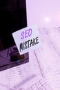 Handwriting text writing Seo Mistake. Concept meaning action or judgment that is misguided or wrong in search engine Notation