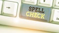 Handwriting text writing Spell Check. Concept meaning to use a computer program to find and correct spelling errors. Royalty Free Stock Photo