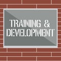 Handwriting text writing TrainingandDevelopment. Concept meaning Organize Additional Learning expedite Skills
