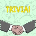 Handwriting text writing Trivia. Concept meaning Pieces of insignificant info of something someone someplace Businessmen