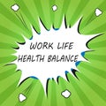 Handwriting text writing Work Life Health Balance. Concept meaning Stability and Harmony to prevent burnt out Royalty Free Stock Photo