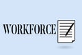 Handwriting text writing Workforce. Concept meaning Group of showing who work in a company Employees Huanalysis Royalty Free Stock Photo