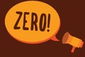 Handwriting text writing Zero. Concept meaning no quantity or number nought Nothing None Origin point on sketch Royalty Free Stock Photo