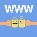 Handwriting text Www. Concept meaning Network of online content Formatted in HTML and accessed via HTTP