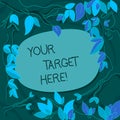 Handwriting text Your Target Here. Concept meaning Be focused on your goal objectives Strategy to succeed Tree Branches Royalty Free Stock Photo