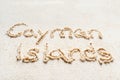 Handwriting words `Cayman islands` Royalty Free Stock Photo