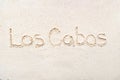 Handwriting words `Los Cabos`