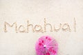 Handwriting words `Mahahual`