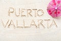 Handwriting words `Puerto Vallarta`