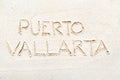 Handwriting words `Puerto Vallarta`