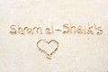 Handwriting words `Shram el-sheik` Royalty Free Stock Photo