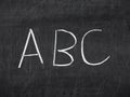 Handwritten ABC blackboard chalkboard Royalty Free Stock Photo