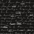Handwritten abstract text with mistakes and misprints seamless pattern