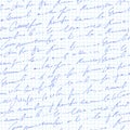 Handwritten abstract text seamless pattern,  cursive script background Royalty Free Stock Photo