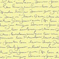 Handwritten abstract text seamless pattern