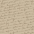 Handwritten abstract text seamless pattern
