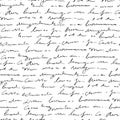 Handwritten abstract text seamless pattern