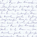 Handwritten abstract text seamless pattern