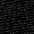 Handwritten abstract text seamless pattern