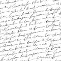 Handwritten abstract text seamless pattern