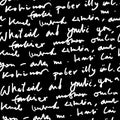 Handwritten abstract text seamless pattern, vector script background Royalty Free Stock Photo