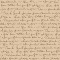 Handwritten abstract text vector seamless pattern