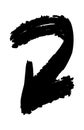 Handwritten bend downward arrow pointer