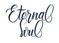 Handwritten brush calligraphy Eternal Soul