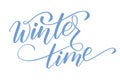 Brush calligraphy Winter time