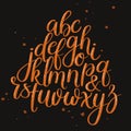 Handwritten Brush Letters. ABC. Modern Calligraphy. Hand Lettering Vector Alphabet