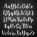 Handwritten calligraphy font. Vector alphabet. Hand drawn letters Royalty Free Stock Photo