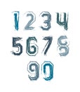 Handwritten colorful vector freak numbers Royalty Free Stock Photo