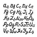 Handwritten cursive English alphabet