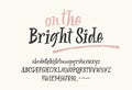 Handwritten font. Script. Latin calligraphic set