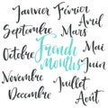 Handwritten french months