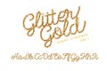 Glitter Gold Handwritten alphabet