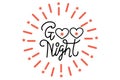 Handwritten Good Night Text Vector illustration Royalty Free Stock Photo