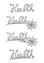 Handwritten health text on a white background