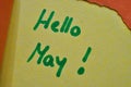 hello may background Royalty Free Stock Photo