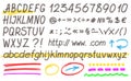 Handwritten Highlighter Alphabet