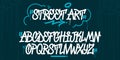 Handwritten Hiphop Doodle Graffiti Street Art Style Font Alphabet. Vector Abstract Illustration