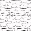 Handwritten ink text seamless pattern, hand letters background. letter imitation of vintage writting paper. Old style letters Royalty Free Stock Photo
