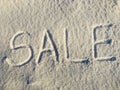 Handwritten inscription on snow sale