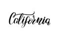 Handwritten lettering Califorinia