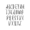 Handwritten lettering vector font aphabet uppercase Royalty Free Stock Photo