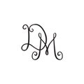 Handwritten monogram DM icon