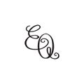 Handwritten monogram EQ icon