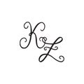 Handwritten monogram KZ icon